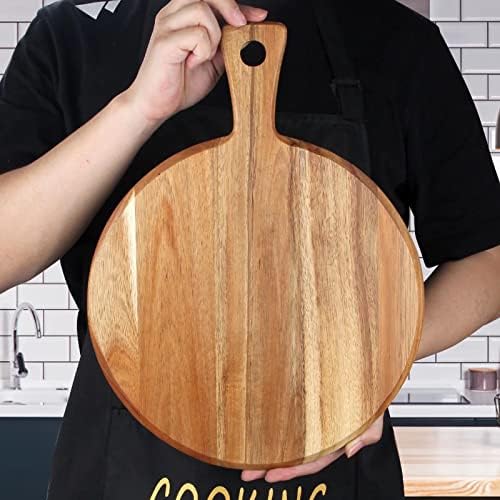 Acacia Wood Cutting Boards for Kitchen Round Chopping Charcuterie