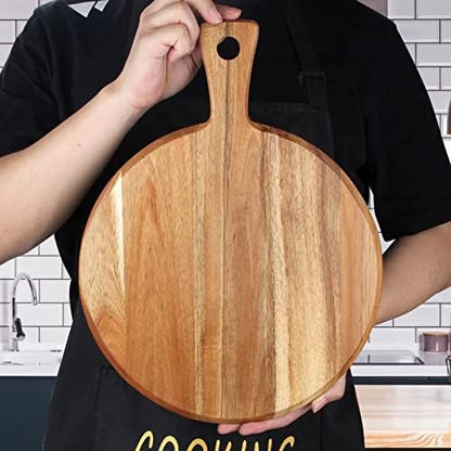 Acacia Wood Cutting Boards for Kitchen Round Chopping Charcuterie