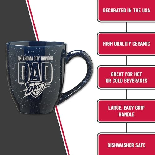 Rico Industries NBA Basketball Dad 16 oz Team Color Laser Engraved