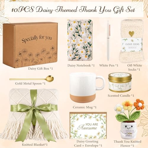 Giftota Daisy Thank You Gifts for Women, Appreciation Care Package