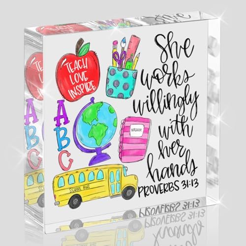 Teacher Desk Decor, Christian Teacher Appreciation Gifts, Best Teacher