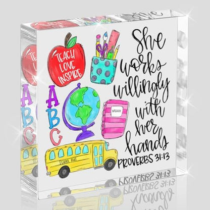 Teacher Desk Decor, Christian Teacher Appreciation Gifts, Best Teacher
