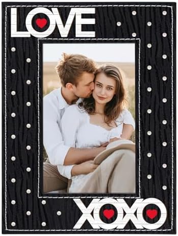 FLYAB Black Love Picture Frame 4x6 Valentines Day Pictrue Frames