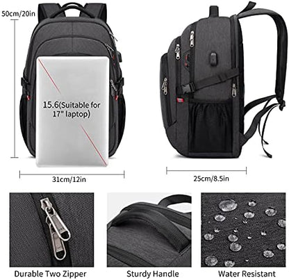 CAFELE Backpack,17.3in Durable Travel Laptop Backpack, College