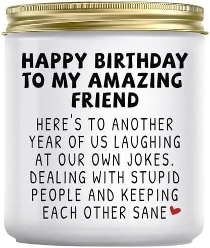 Jonico Happy Birthday Gifts for Women Best Friend, Lavender Candle