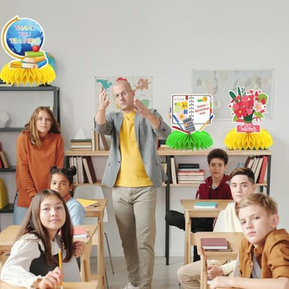 Teacher Appreciation Week Table Decorations Honeycomb Centerpieces