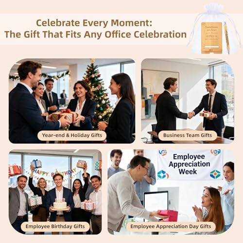 30 Pcs Employee Appreciation Gifts Bulk, 10 Wooden Phone Stands, 10