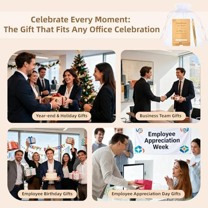 30 Pcs Employee Appreciation Gifts Bulk, 10 Wooden Phone Stands, 10