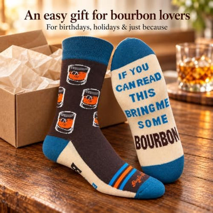 If You Can Read This Bring Me Some Bourbon Men's Socks | Bourbon Gift