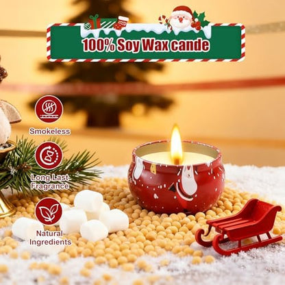 Christmas Scented Candle Gift 12 Pack, Christmas Candles for Home