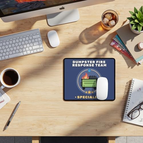 Dumpster Fire Response Team Mouse Pad,Funny Dumpster Fire Mouse Pad