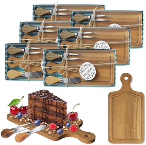 6 Sets Bridal Shower Game Prizes, Mini Charcuterie Boards, Acacia