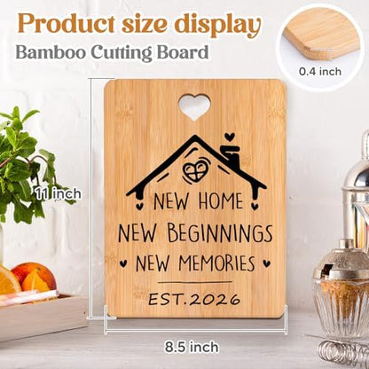 New Home Gifts - Engraved Bamboo Cutting Board, House Warming Gifts