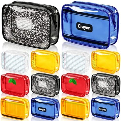 Suclain 12 Pcs Christmas Teacher Survival Kit Bag Stationery Cosmetic