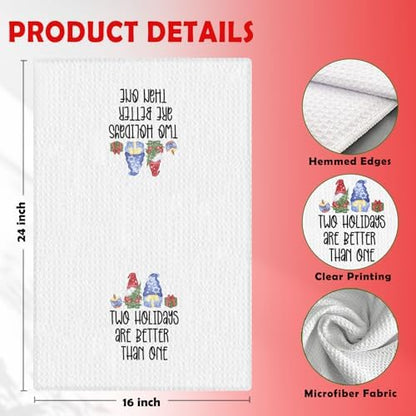 Christmas Hanukkah Gnome Kitchen Dish Towels, Hanukkah Gifts for Women