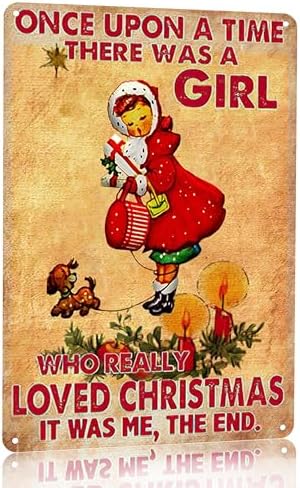 Joyline Women Girls Gifts Rustic Christmas Sign Just A Girl Who Loved