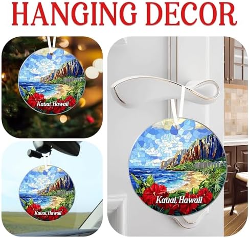 Kauai Hawaii Stained Glass Acrylic Ornament- Acrylic Suncatcher Gift