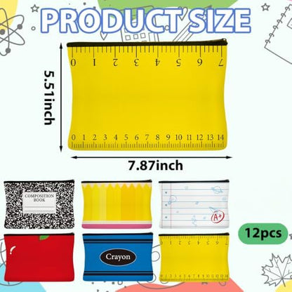 12 Pcs Makeup Bags for Teacher Survival Kit, Teacher Appreciation