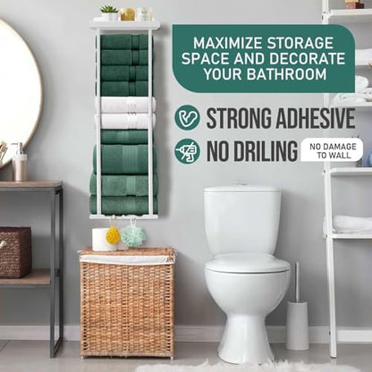 Hommtina Bathroom Towel Storage Black Towel Holder Bathroom Decor