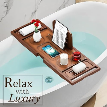 Banlilu Bathtub Tray - Bath Tray Expandable - Bath Tub Tray Table for