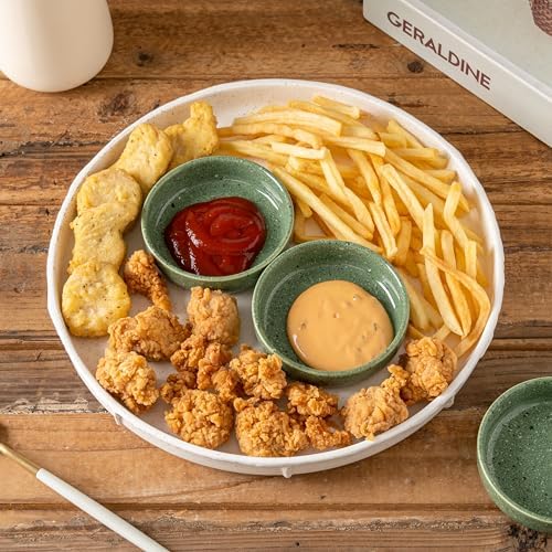 Dipping Bowls Set of 4, 2462°F High-Fired Ceramic Small Bowls for