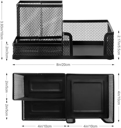 Comix Mesh Pen Holder, Desk Organizer for Home Office, Black