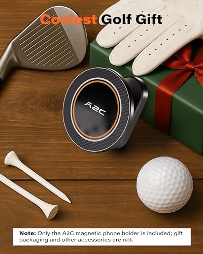 A2C Alloy Magnetic Golf Cart Phone Holder, Unique Golf Accessories for