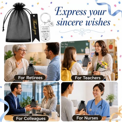 12 Pcs Team Appreciation Gifts Bulk for Coworker Staff Keychains