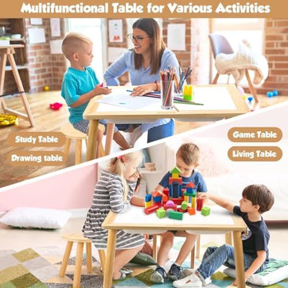 WINGYZ Sensory Table and 2 Chairs Set, Toddler Table with 3 Storage