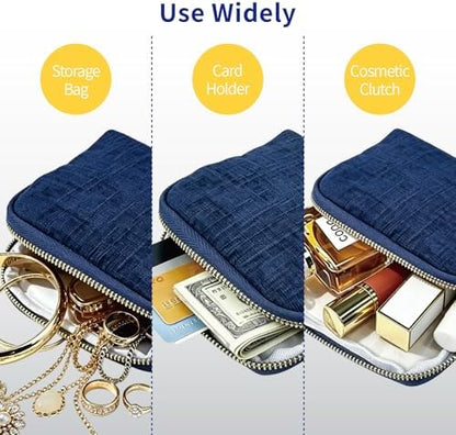 Small Travel Jewelry Case with Earring Box Mini Jewelry Case