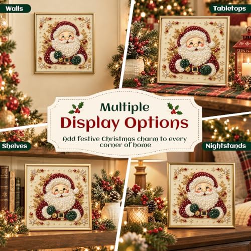 CALLUMR DIY Christmas Pearl Diamond Painting Art Kit with Frame
