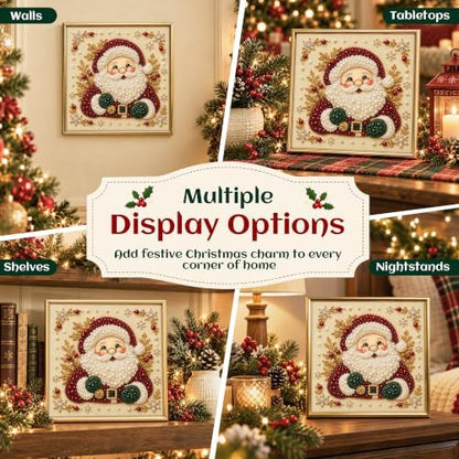 CALLUMR DIY Christmas Pearl Diamond Painting Art Kit with Frame