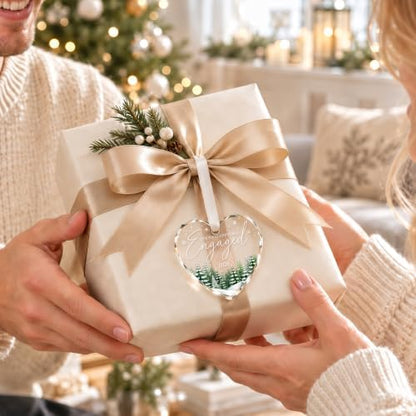 Engagement Ornament 2026 Our First Christmas Engaged Gifts for Couples