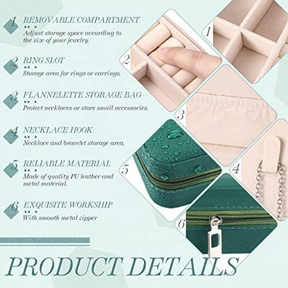 Yinkin 12 Pcs Mini Travel Jewelry Case Bridesmaid Proposal Gift Boxes