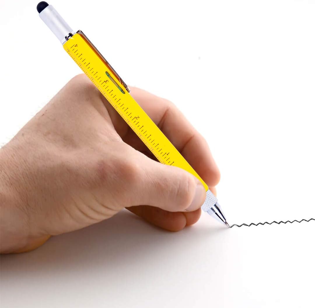 Gifts for Men, Hongred 6 in 1 Multitool Pen, Stocking Stuffers for Mens Gift for Him Husband, Father's Day for dad, Birthday for Men, Tools Cool Gadgets, Office Gift