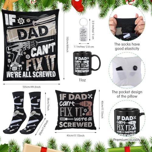 Patelai 5 Pcs Christmas Dad Gifts Set If Dad Can't Fix It Father Xmas
