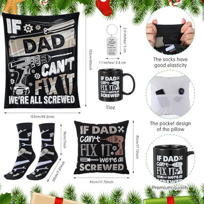 Patelai 5 Pcs Christmas Dad Gifts Set If Dad Can't Fix It Father Xmas