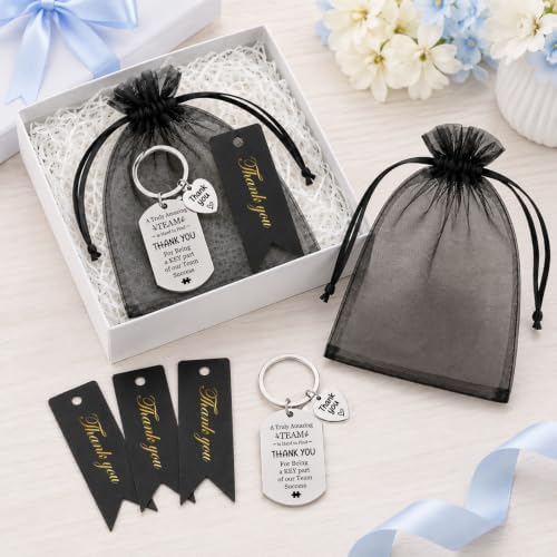 12 Pcs Team Appreciation Gifts Bulk for Coworker Staff Keychains