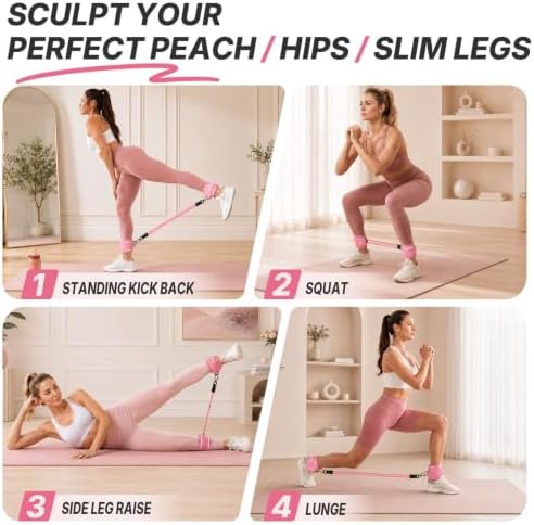Pilates Kit for Home Workouts - 21 PCS Pilates Equipment Set for Women