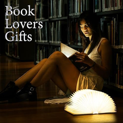 Uniwolk Book Lovers Gifts BookLamp - 5 Color Lights, 1200mah Battery