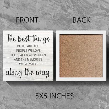 Inspirational Decor Box Sign for Home Living Room, The Best Things in