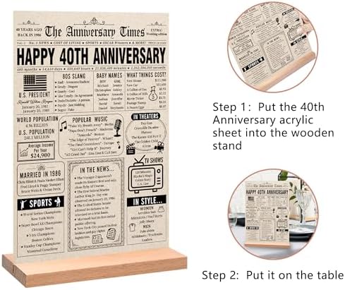 Trgowaul Vintage 40th Anniversary Back in 1986 Poster Acrylic Table