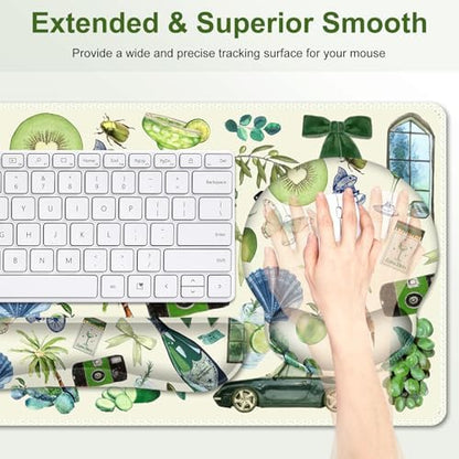 Mouse Pad, 4 in1 Large Desk Mat, Desk Pad Matt for Desktop, Anti-Slip