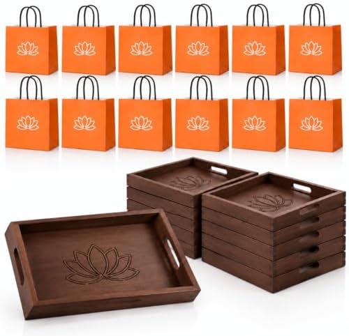 Novabright 10 Set Indian Return Gifts for Pooja Diwali Lotus Trays and