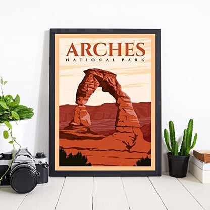 6 Retro National Park Prints, Wall Art & Decor - Grand Canyon