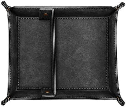 SITHON Valet Tray Desktop Storage Organizer with 2 Compartments
