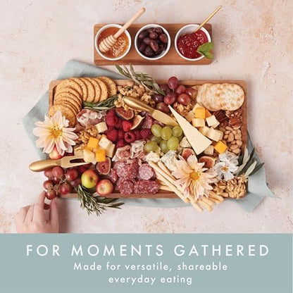 Charcuterie Board Set with Serving Accessories, Acacia Wood