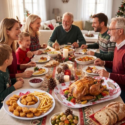 ONEderful 2-Piece Christmas Serving Tray Set with 18 Inch Large Tray