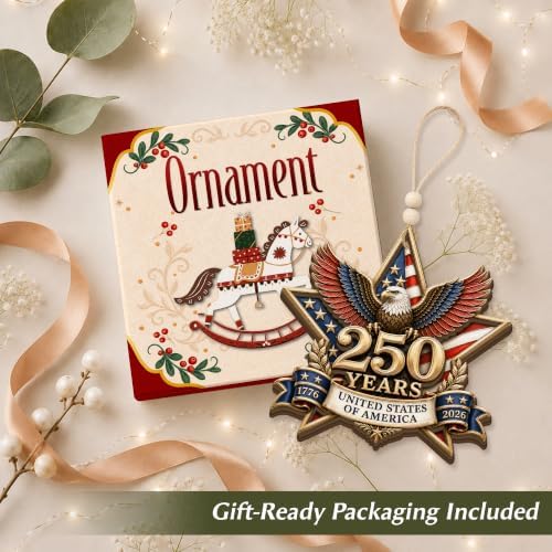 250 Years United States of America Ornament 2026 - Patriotic Bald