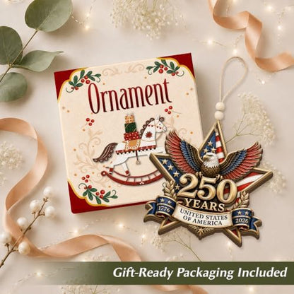 250 Years United States of America Ornament 2026 - Patriotic Bald